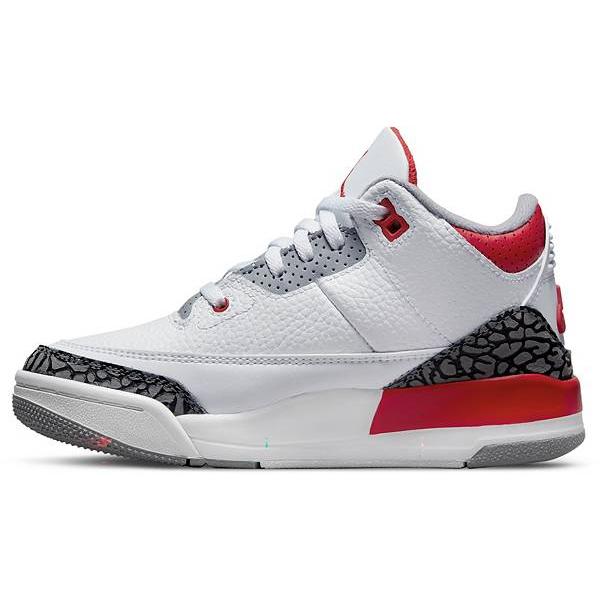 ジョーダン キッズ ジュニア バッシュ Jordan Kids' PS Air Jordan 3 Retro - White/Red/Black 白 ホワイト バスケットシューズ ミニバス 子供 男の子 女の子｜troishomme｜03