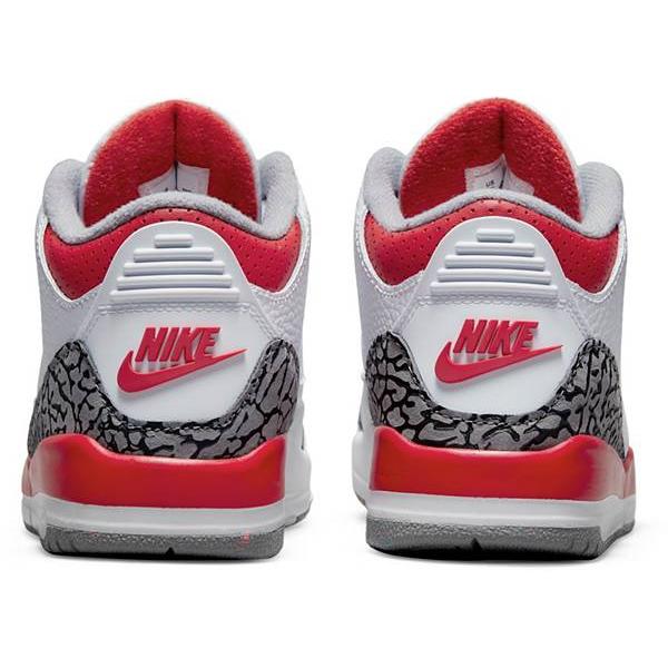 ジョーダン キッズ ジュニア バッシュ Jordan Kids' PS Air Jordan 3 Retro - White/Red/Black 白 ホワイト バスケットシューズ ミニバス 子供 男の子 女の子｜troishomme｜05