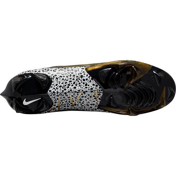 ナイキ メンズ ヴェイパーエッジエリート３６０ フライニット アメフト スパイク Nike Men's Vapor Edge Elite 360 Flyknit Football Cleats - Black/Gold｜troishomme｜02