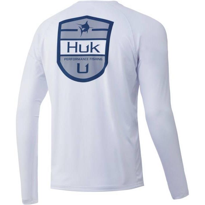 セール特価 Sleeve Long Pursuit Shield Men's HUK ロンT 長袖 Tシャツ メンズ ハック Shirt WHITE - パーカー