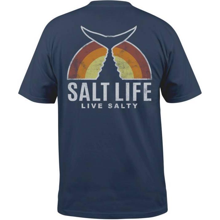 ソルトライフ メンズ Tシャツ Salt Life Men's Sunray Pocket TShirt WASHED NAVY di