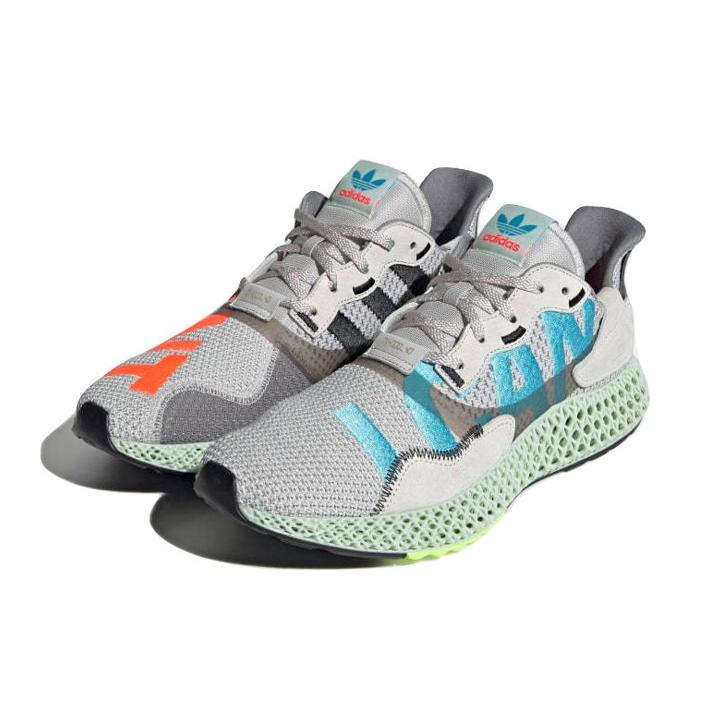 アディダス オリジナルス adidas Originals ZX4000 4D "Easy Mint" スニーカー Grey One/Linen Green/Bright Cyan 高額レア :EF9624:バッシュ アパレル troisHOMME 通販 アディダス ADIDAS アディダス 黒色 ブラック シアン