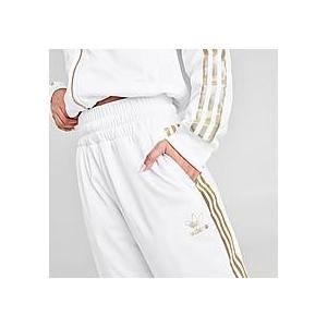 white and gold adidas pants