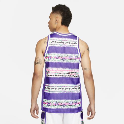 ナイキ メンズ ジャージー ユニフォーム Nike Stories Basketball Jersey - White/Purple｜troishomme｜02
