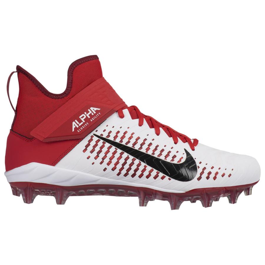 ナイキ メンズ アメリカンフットボールシューズ Nike Alpha Menace Pro 2 MID スパイク White/Black