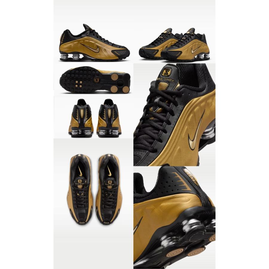 NIKE（ナイキ） スニーカー 厚底 レディース ショックス R4 黒 金