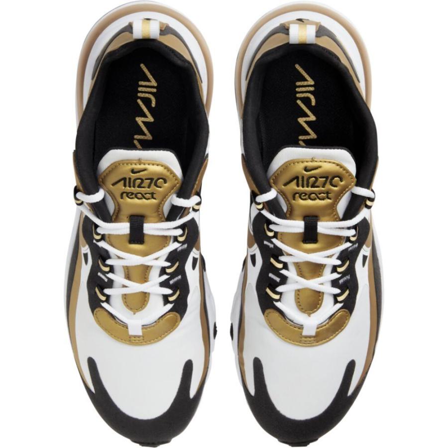 ナイキ メンズ エアマックス２７０ Nike Air Max 270 React スニーカー White/Metallic Gold/Black｜troishomme｜04