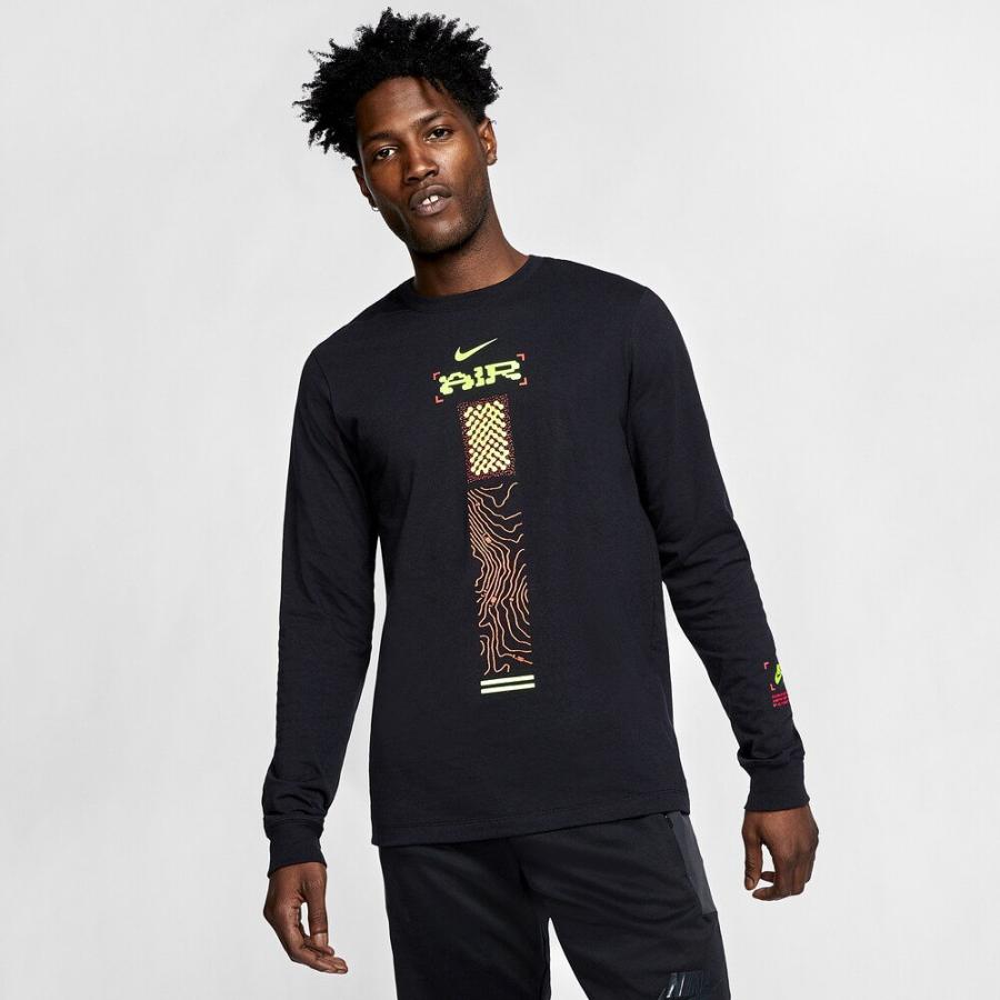 宅配便配送 Nike ロンT メンズ ナイキ 即納 Catching Black 長袖 Ｔシャツ T-Shirt Sleeve Long Air  パーカー サイズ(US):XL - turningheadskennel.com
