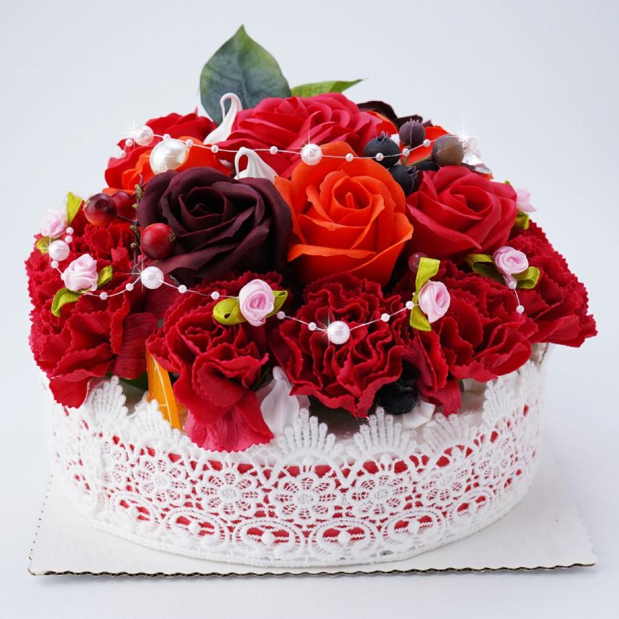 ソープフラワー ギフト 花 母の日 プレゼント ブリザーブド フラワー アレンジ フラワーデコレーションケーキ S Flower 10 フローラルビジュー 通販 Yahoo ショッピング