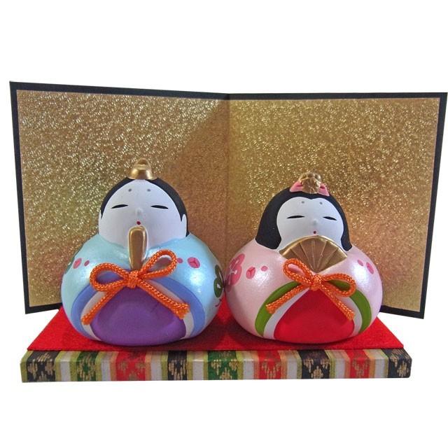 雛人形 ミニ 陶器 ハンドメイド パステル 雛飾り : トロピカルムーン 