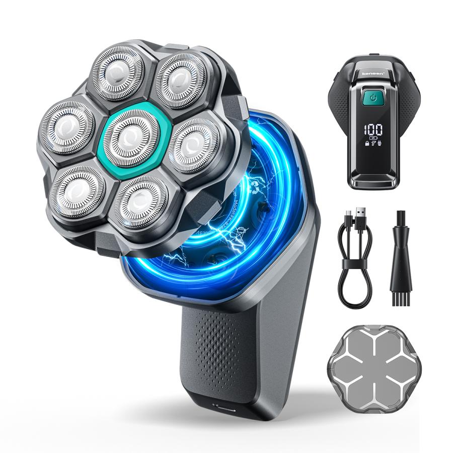 スキンヘッド シェーバー バリカン kensen 2段階スピード 乾湿両用