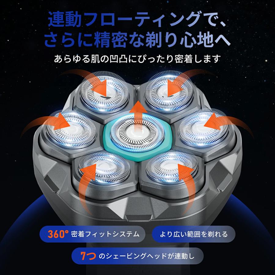 スキンヘッド シェーバー バリカン kensen 2段階スピード 乾湿両用