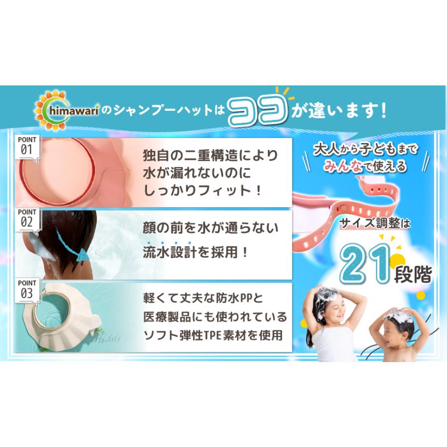 シャンプーハット 介護用 大人 子ども 赤ちゃん対応 バスグッズ 21段階