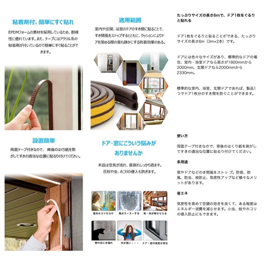 68 以上節約 隙間テープ 引き戸 窓 防音 貼り方 ドア すきま風防止 防音パッキン 扉 玄関すきまテープ 両面テープ式 お徳用6m 半透明 Dprd Jatimprov Go Id
