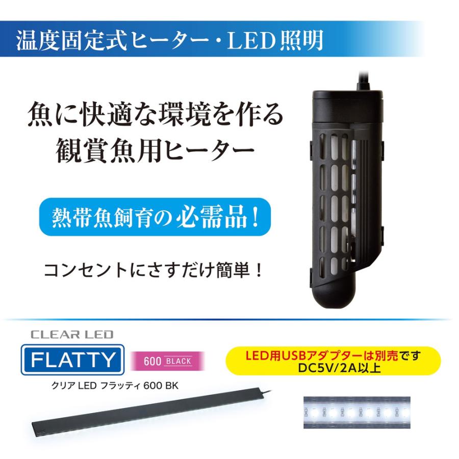 ＧＥＸ　ラピレスRV60DT　LEDセット　60cm曲げガラス水槽・熱帯魚飼育セット　送料無料　北海道・沖縄・離島、別途送料_5