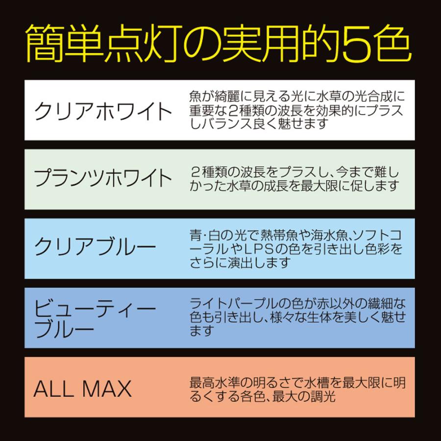 ゼンスイ マルチカラーLEDII 1200 調光リモコン付き 120cm水槽