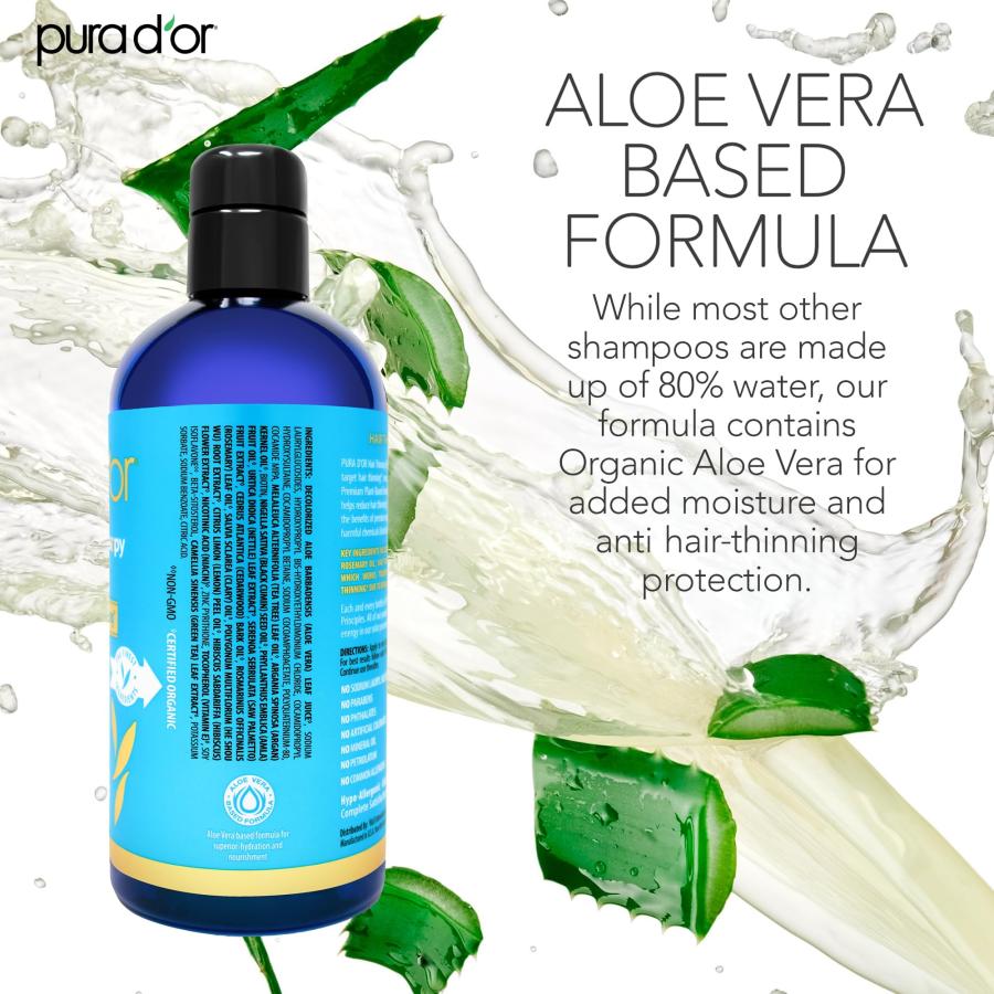 pura d'or ビオチンシャンプー 473ml 2個セット 送料無料／PURA D'OR ピュラドール シャンプー アルガンオイル