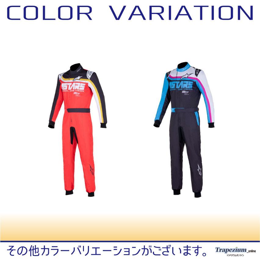 アルパインスターズ　カートスーツ 【FIA公認】KMX-9 V3 GRAPHIC 2 SUIT FIA公認 (8877-2022規格) ブラック シアン フクシャ(1734)