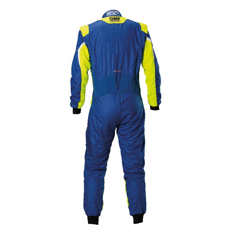 OMP レーシングスーツ 【FIA公認】TECNICA EVO SUIT MY2021 テクニカ エボ スーツ 2021 FIA公認 (8856-2018規格) ブルー / イエロー(044)の画像