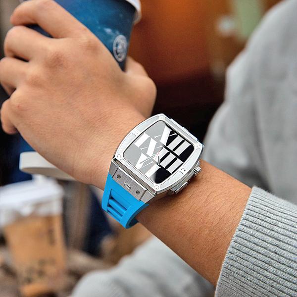 WEB限定】 アップルウォッチ 45mm専用 高級ケース ラバーベルトセット