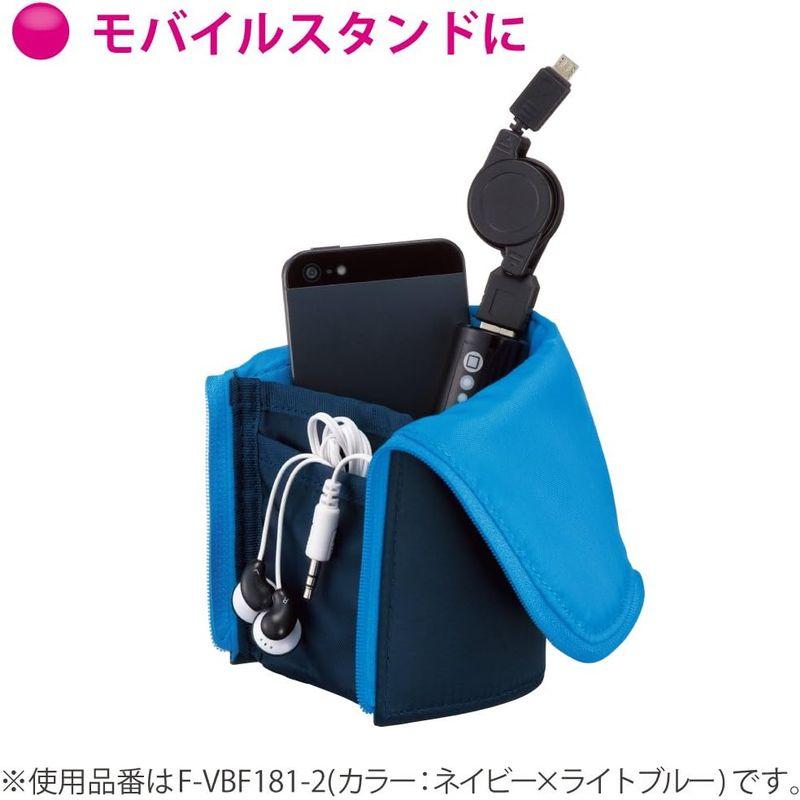 コクヨ ペンケース 筆箱 ペン立て ネオクリッツ ラージサイズ グリーン×ネイビー F-VBF181-4 本体サイズ:h205xw90xd5｜trstore2310｜02