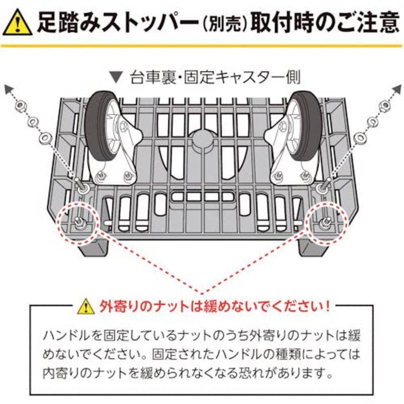 TRUSCO(トラスコ) 樹脂台車 カルティオ 抗ウィルス 抗菌塗装折畳ハンドル 780X490 白 MPK-720AV-W 長さ(mm):｜trstore2310｜06