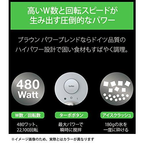 ブラウン パワーブレンド3 ブレンダー [1.25L ジューサー スムージー 氷も砕ける 果物 野菜 操作簡単 高速回転] JB3060BK ブラック｜trstore2310｜02