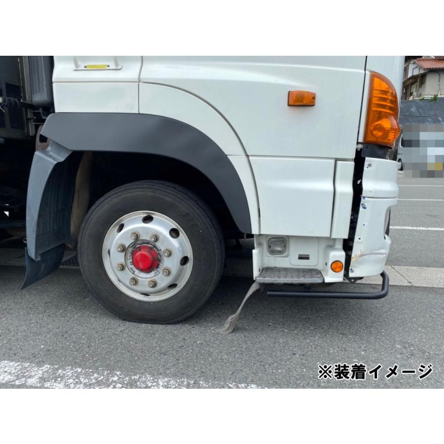 パイプバンパー マットブラック塗装 日野 グランドプロフィア 低床用