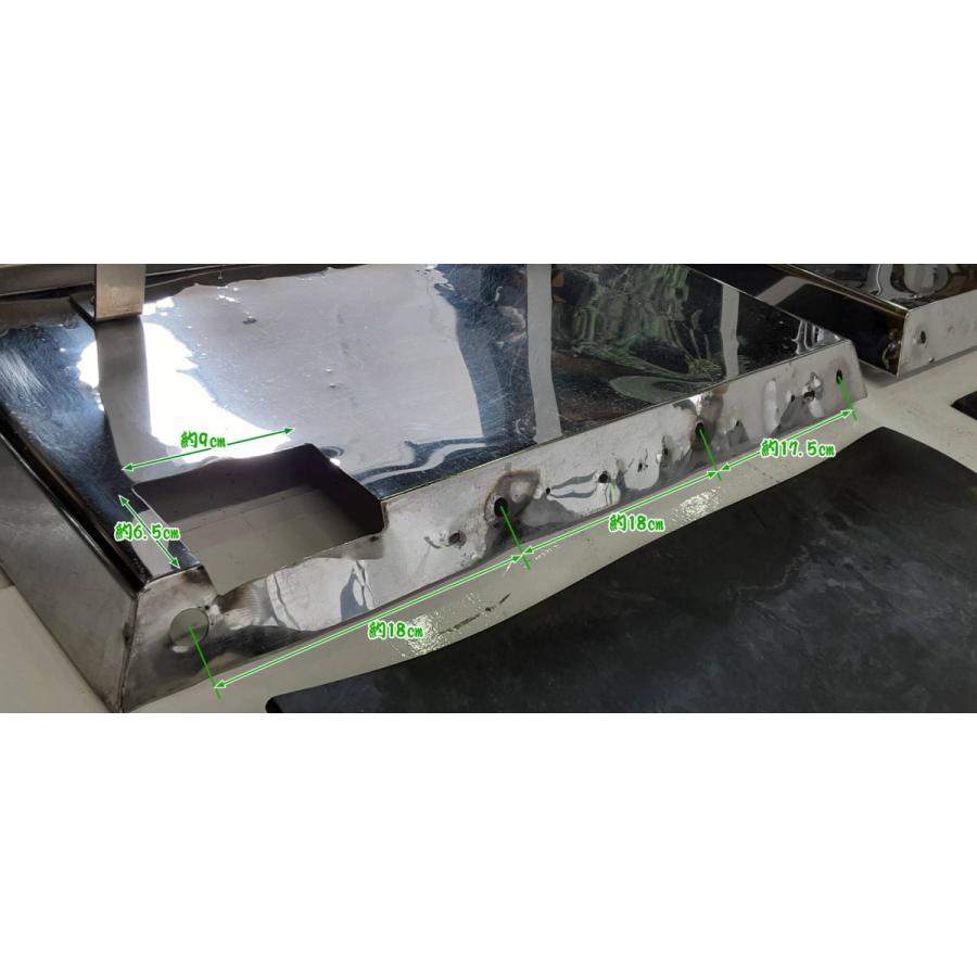 ステンレス フェンダー 泥除けゴム ステー付き たれゴム L/R