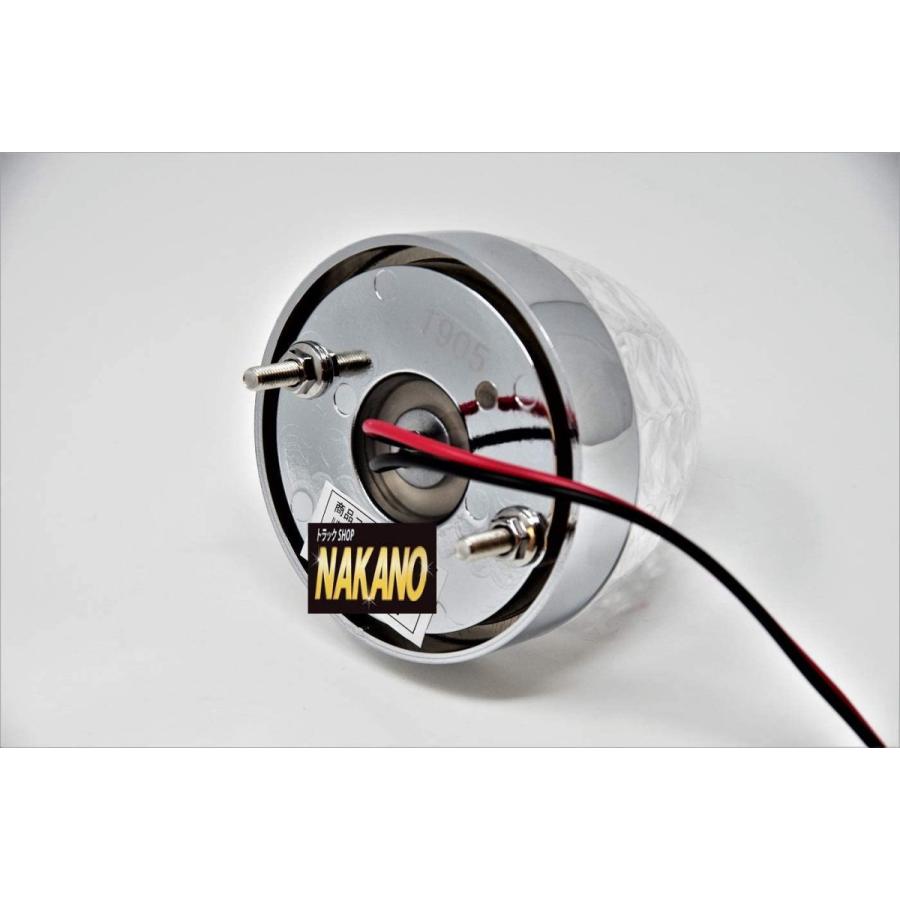 トラック用 LED クリスタル S マーカー 24V クリアレンズ/ブルー 青 10ケセット インナーメッキ仕様｜truckshop-nakano｜04