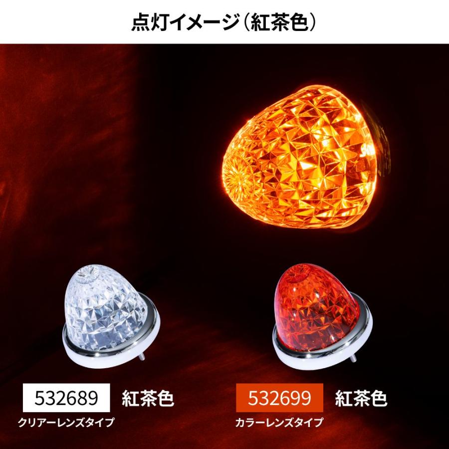 トラック用 LED スターライト バスマーカーランプ 24V カラー選択 トラック用品、パーツ ジェット イノウエ(JET INOUE)クイーンスターライトカラーバスマーカー 24V ブルー 532691