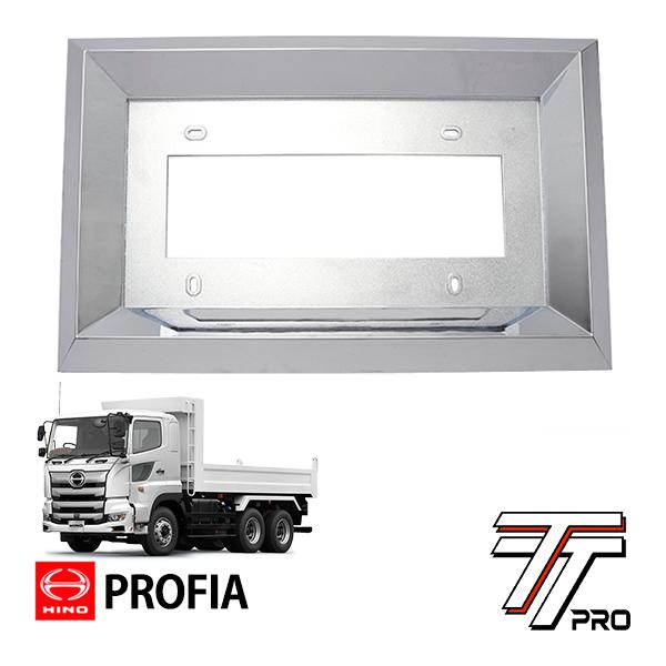 TT PRO 日野 プロフィア 大型トラック メッキ ナンバープレート枠 50mm
