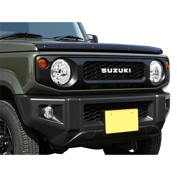 スズキ ジムニー JB64 ジムニーシエラ JB74 オプション風 フロントグリル ラジエーターグリル SUZUKI 純正エンブレム付 マットブラック｜trucktuners｜05