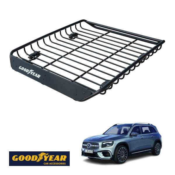 ベンツ GLB X247 専用 ルーフラック サイド 4個セット ブラック GOODYEAR正規品 スチール ルーフラック MEGA PRO メルセデスベンツ GLB