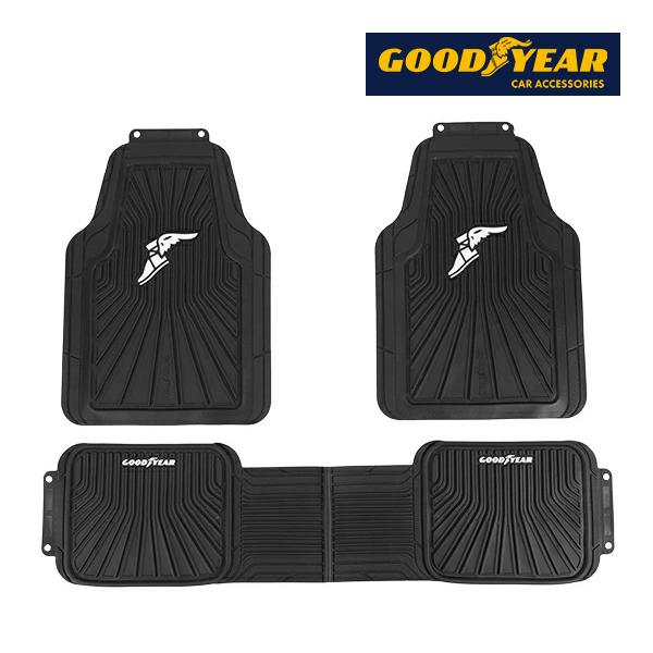 GOODYEAR正規品 汎用 ロゴ入 ラバー フロアマット ラバーマット オール