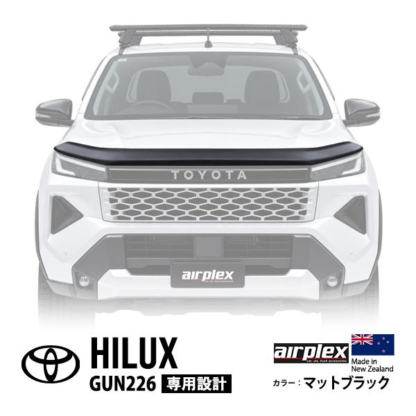 ハイラックスGUN125 Rick's フロントバグガード ホワイト airplex正規品 トヨタ ハイラックス GUN226 バグガード フード