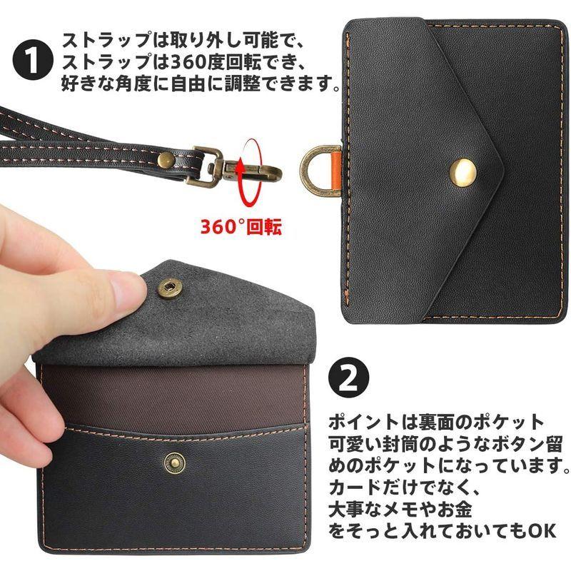 Rocontrip Id カードホルダー ネームホルダー 本革 横型 両面用 社員証 名札入れ 定期入れ パスケース カードケース ネックス お気にいる