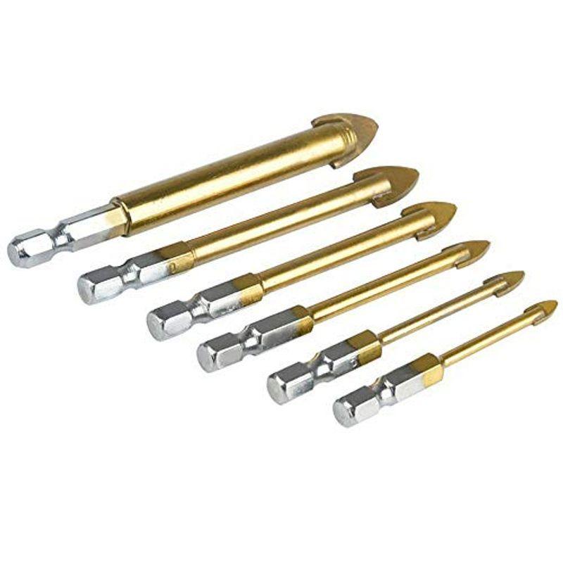 6本セット 大人気新品 超硬ドリル コンクリートドリル ドリルビットセット 高硬度合金ドリル ガラスドリルビット スレート ガラス タイル タイ