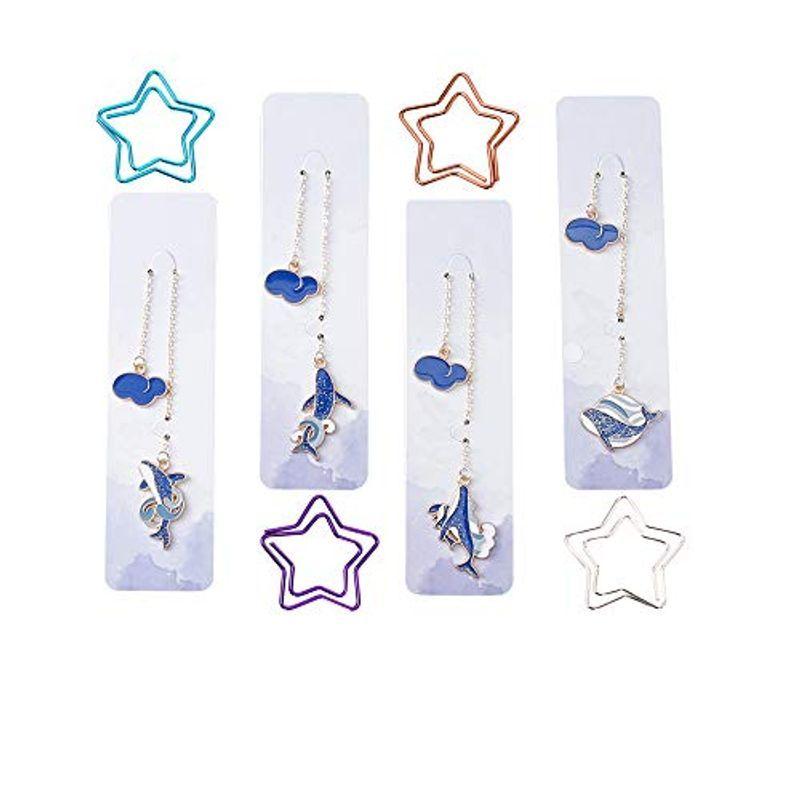 ブックマーク しおり 可愛いデザイン ブックマーカー かわいい 栞 金属 読書 文房具 プレゼント用 贈り物 鯨のシリーズ 星ゼムクリップ付 Trudge Store 通販 Yahoo ショッピング