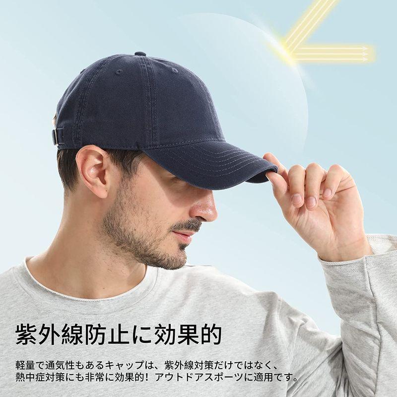 コットン100%　グレー　キャップ型帽子（Geyanuo）　男女兼用