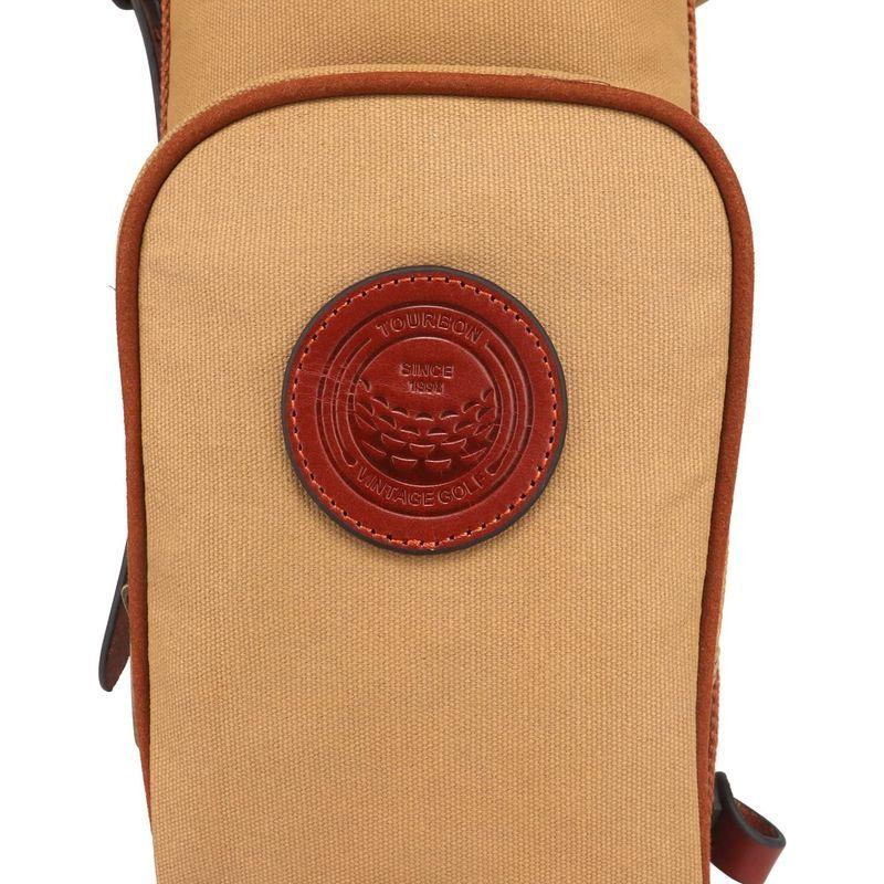 Tourbonコース トレーニング 練習ゴルフバッグ クラブ トラベルケース ファスナーポケット付き 防水キャンバス&レザー トレーニング 練習ゴルフバッグ クラブ トラベルケース ファスナーポケット付き 防水キャンバス&レザー