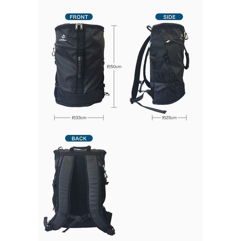 phiten(ファイテン) スポーツバックパック メタックス ブラック 48L 0419BV231000 ファイテン スポーツバックパック メタックス ブラック 48L 0419BV231000
