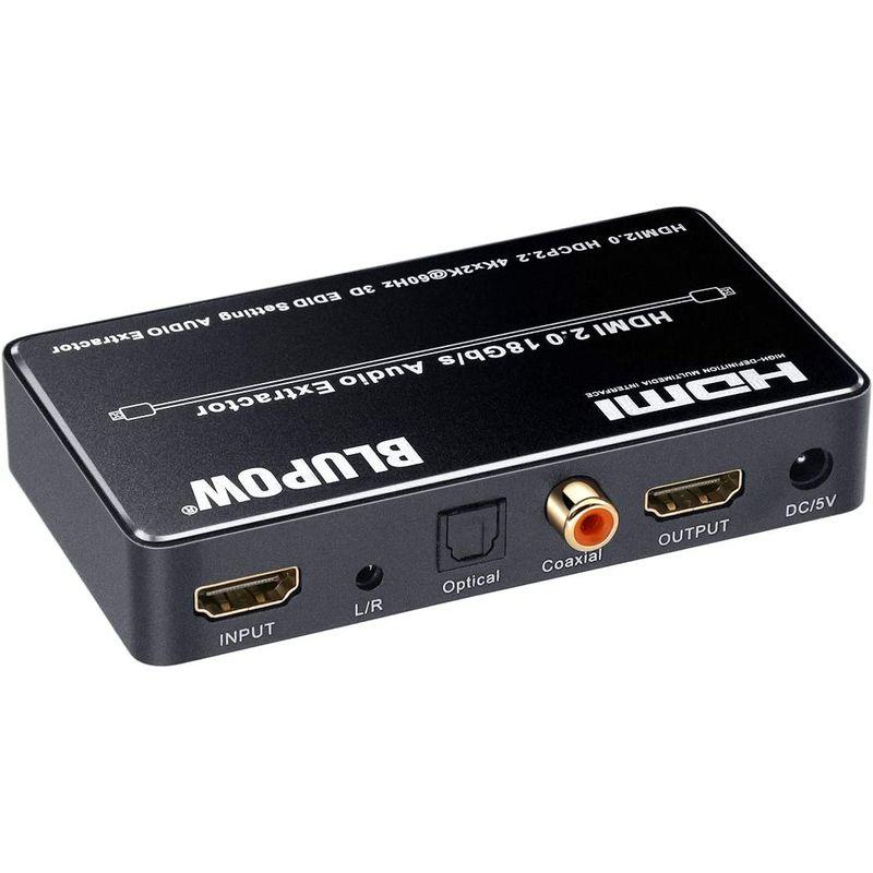 ELEVIEW HDMI 分配器 スプリッター 4K HDCP1.4 音声分離器 1入力2出力 (音声出力：光デジタル R L白赤アナログ)