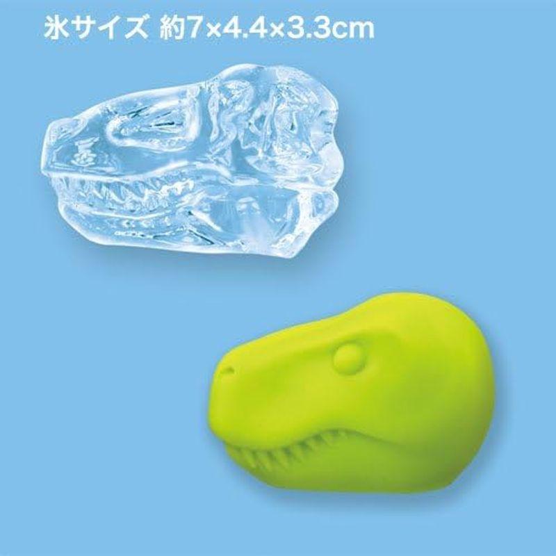 カロラータ アイストレー チョコレート型 (シリコン 食洗機対応 ティラノサウルス 頭骨) 恐竜 3D 耐熱 製氷皿 (横8.7 × 縦6  砂糖、甘味料