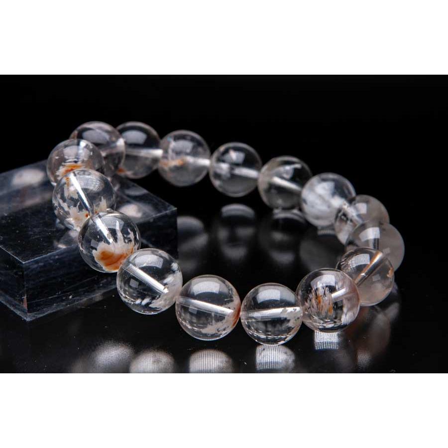 セリサイトインクォーツ セリサイト ブレスレット 粒径13mm-13.8mm