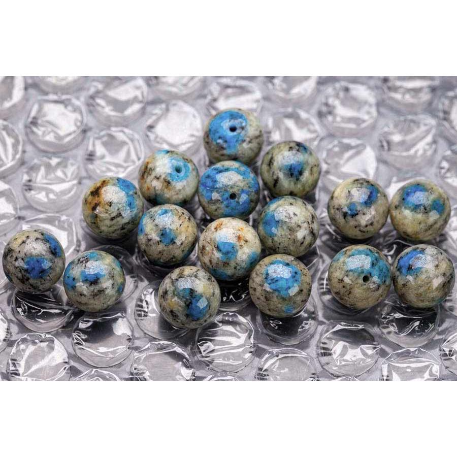 パキスタン K2 ブルー K2ブルー 1粒売り 10mm アズライト グラナイト 