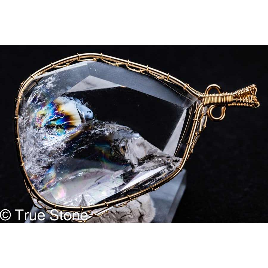 アイリスクォーツ レインボー水晶 ペンダントトップ 46g レインボー 