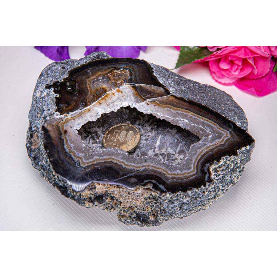 トレジャーメノウ 瑪瑙 原石 1831g メノウ ジオード パワー