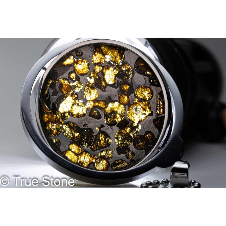 パラサイト隕石 回転 大型 ペンダントトップ 63g 石鉄隕石 隕石