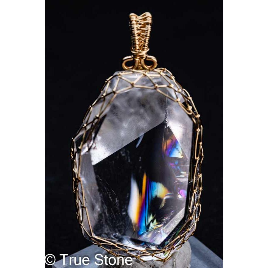 アイリスクォーツ レインボー水晶 ペンダントトップ 34g レインボー